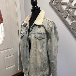 Men's Denim Sherpa Jacket